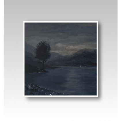 Witold Kubicha - obrazy akryl - Wieczór nad jeziorem - obraz akrylowy foto #4