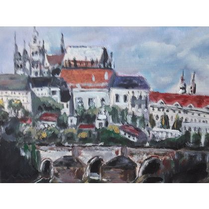 Praga, Krystyna Mościszko, obrazy akryl
