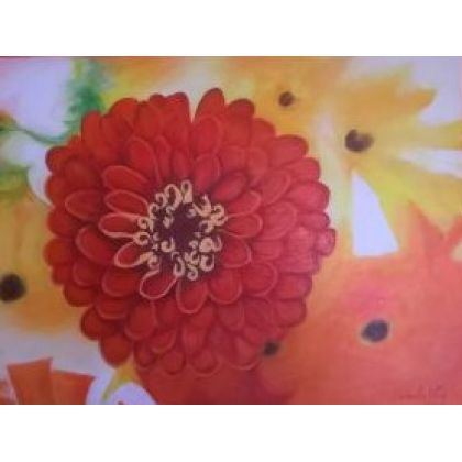 Wariacja kwiatowa, Renata  Woś, obrazy akryl