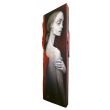 Anioł Carminio na drewnie 68 cm / 28 cm