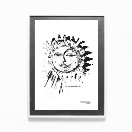 Anna Skowronek - Grafika cyfrowa - 30x40 cm plakat  Księzyc i Słońce foto #1