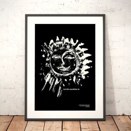 30x40  plakat Słońce i Księżyc, Anna Skowronek, Grafika cyfrowa