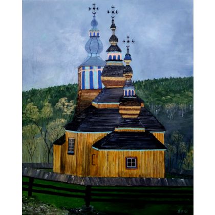 Świątkowa Mała, cerkiew., Bogumiła Szufnara, obrazy akryl