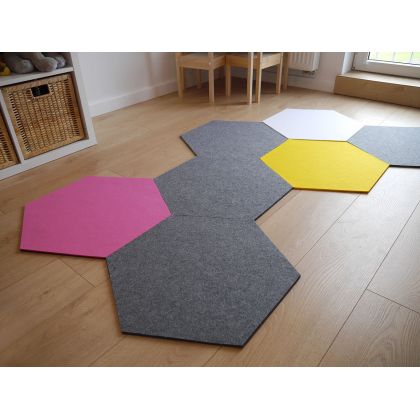 home variety - na podłogę - Filcowy dywan sześciobok, heksagon, sza foto #1
