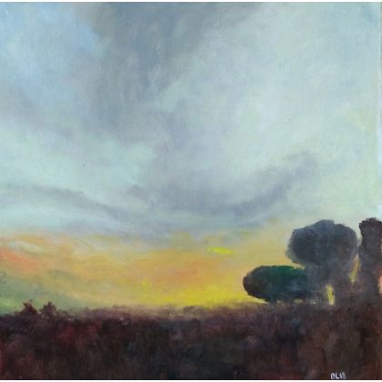 Zachód słońca, Paulina Lebida, obrazy olejne