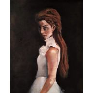 Obraz olejny portret W bieli