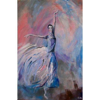 Baletnica,tancerka, Paulina Lebida, obrazy akryl