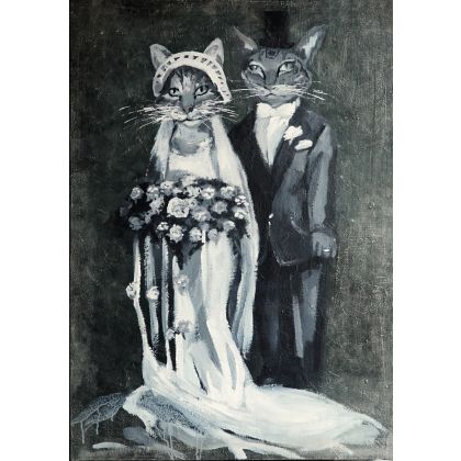 Kocie wesele, Olimpia Ciećwierska , obrazy akryl