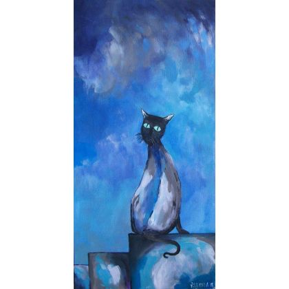 Kot, Paulina Lebida, obrazy akryl