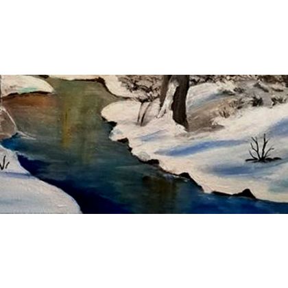 Bogumiła Szufnara - obrazy akryl - Zimowo. W lesie foto #1