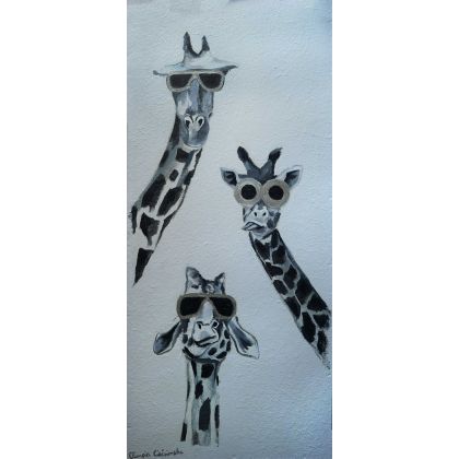Paczka żyraf 2, Olimpia Ciećwierska , obrazy akryl
