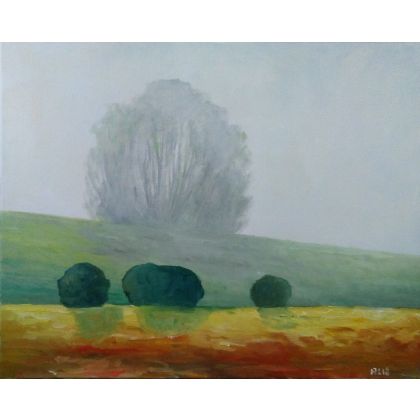 Pejzaż z drzewami I, Paulina Lebida, obrazy olejne