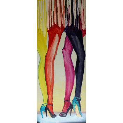 Taniec w kolorze, Olimpia Ciećwierska , obrazy akryl