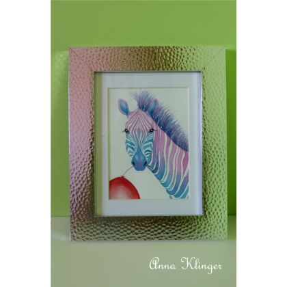 Anna Klinger - obrazy akwarela - Zebra Pinky foto #3