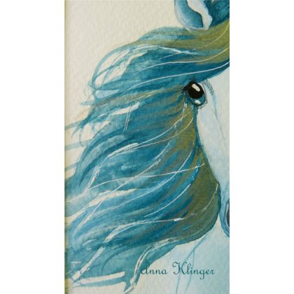 Anna Klinger - obrazy akwarela - Jednorożec Blue foto #1