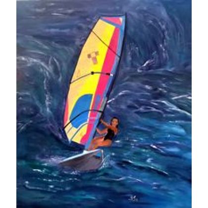 Windsurfing II, Bogumiła Szufnara, obrazy akryl