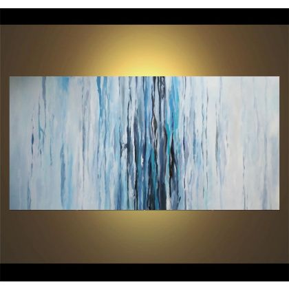 Paulina Lebida - obrazy akryl - Abstrakcja w kolorach blue foto #1