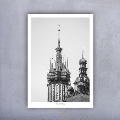 Plakat 100x70 - Kraków wieże Mariacki, Agnieszka Potocka-Makoś, fotografia artystyczna