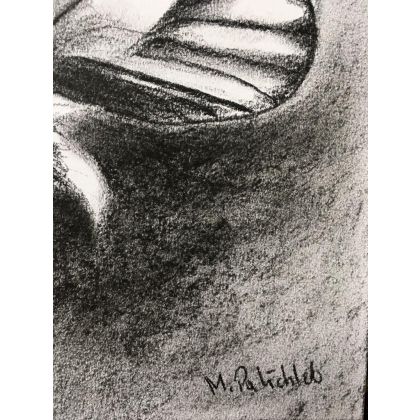 Monika Palichleb - rysunek węglem - Motyl, A4 foto #2