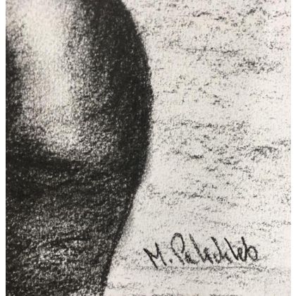 Monika Palichleb - rysunek węglem - Akt - Numer 1, A4 foto #2