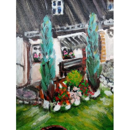 Krystyna Mościszko - obrazy akryl - dom w górach foto #2