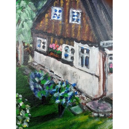 Krystyna Mościszko - obrazy akryl - dom w górach foto #3