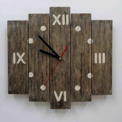 Handmade by Marzena - zegary - Zegar ścienny drewniany z desek foto #2