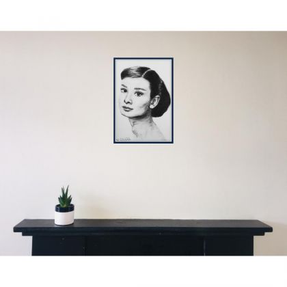 Monika Palichleb - rysunek węglem - Audrey Hepburn 2, A4 foto #2