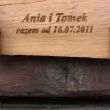 dla p. Agnieszki podkowa  na drewnie 3