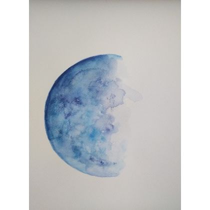 Paulina Lebida - obrazy akwarela - Księżyc foto #2