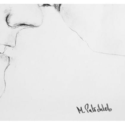 Monika Palichleb - rysunek węglem - About to kiss 3 foto #2
