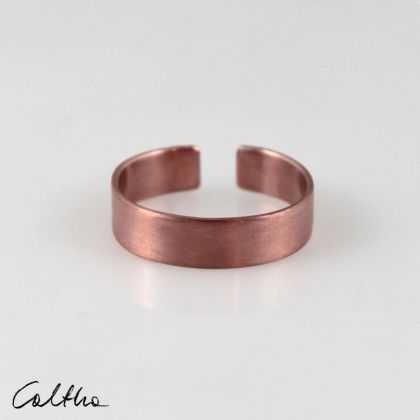 Satyna - miedziany pierścionek, Caltha, pierścionki