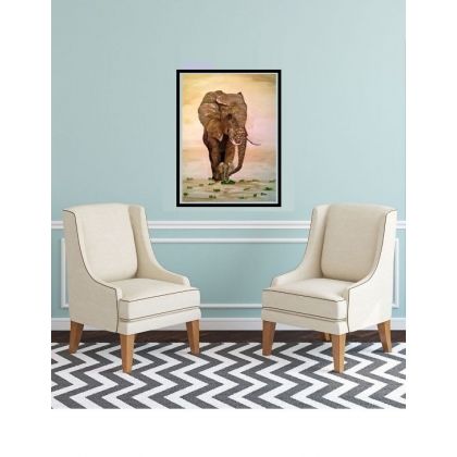 Bogumiła Szufnara - obrazy akryl - Słonie indyjskie. foto #1