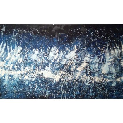 Zimowa abstrakcja, Olimpia Dobosz, obrazy olejne