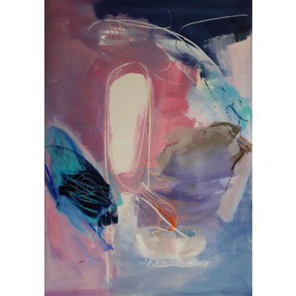 Alina Louka - obrazy akryl - abstrakt różowy foto #1