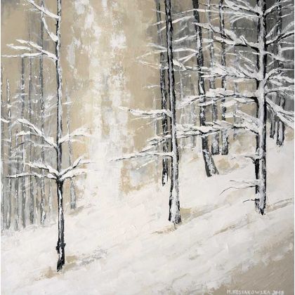 zima, Małgorzata Kossakowska, obrazy akryl
