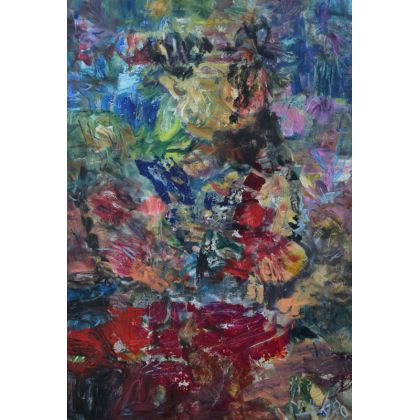 Patrząca w lewą stronę, 70x100 cm, Eryk Maler, obrazy olejne