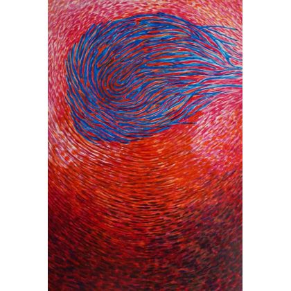 Obraz abstrakcja DNA, Marlena Kuć, obrazy olejne