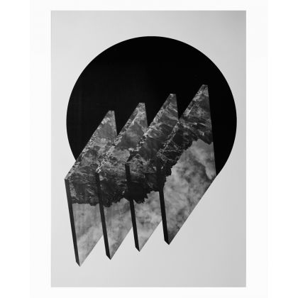grafika abstrakcyjna góry, Jessica Popko, kolaż cyfrowy