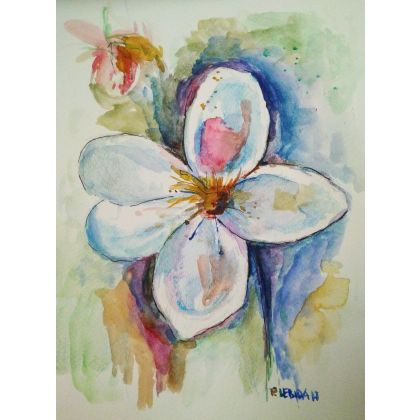 Paulina Lebida - obrazy akwarela - Kwiaty- cztery akwarele foto #4