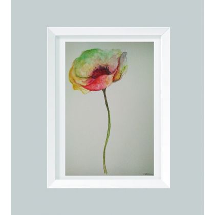 Paulina Lebida - obrazy akwarela - Kwiatek II -akwarela foto #1