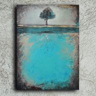 DRZEWO. DUŻY OBRAZ  70X50CM