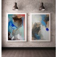 KOMPLET ABSTRAKCJI 100X70CM - REZERWACJA