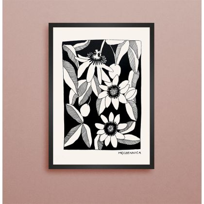 Anna Zalewska - grafika warsztatowa - Sitodruk Passiflora foto #4
