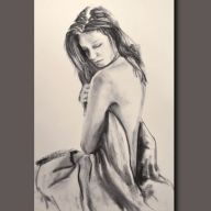 SHE.... 60X40CM WĘGIEL