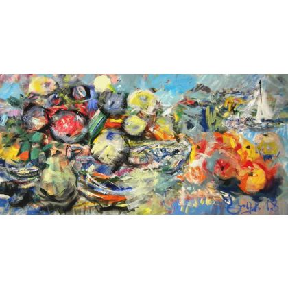 Lato, 120x60 cm, Eryk Maler, obrazy olejne