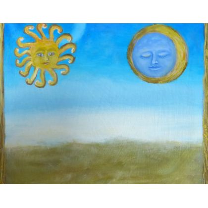 Elżbieta Goszczycka - obrazy olejne - Słońce i księżyc foto #1