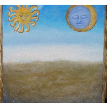 Elżbieta Goszczycka - obrazy olejne - Słońce i księżyc foto #3