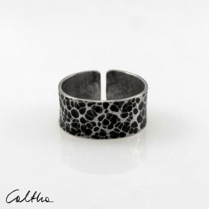 Plamki - srebrny pierścionek, Caltha, pierścionki
