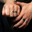 Plamki - srebrny pierścionek